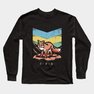 Fox |  Retro design for Fox Animal Lovers Long Sleeve T-Shirt